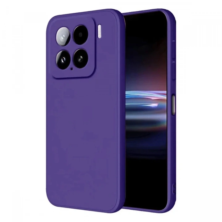 Mey İthalat®   Mi 15 Pro Kılıf Nano içi Kadife Silikon - Mor