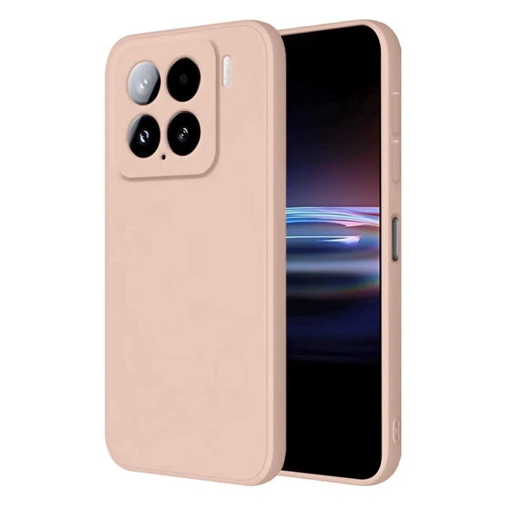 Mey İthalat®   Mi 15 Pro Kılıf Nano içi Kadife Silikon - Pudra