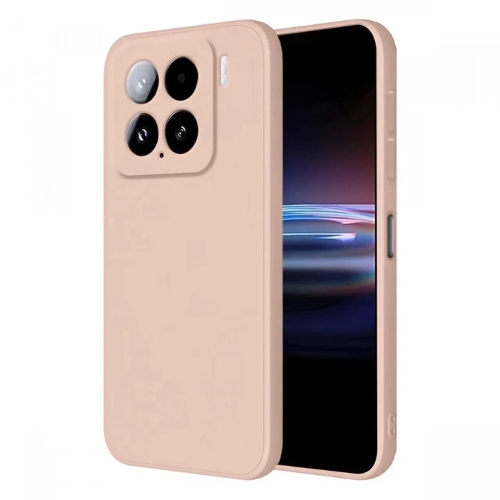 Mey İthalat®   Mi 15 Pro Kılıf Nano içi Kadife Silikon - Pudra