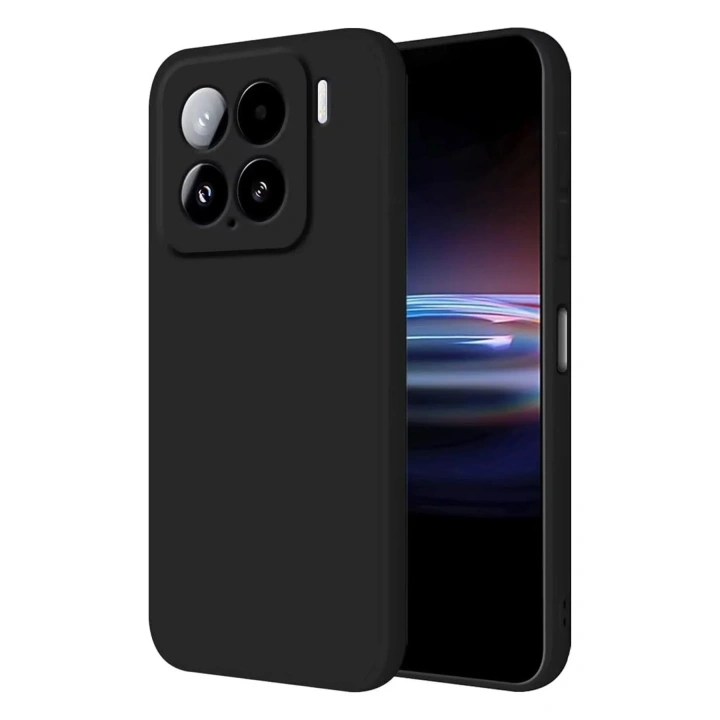 Mey İthalat®   Mi 15 Pro Kılıf Nano içi Kadife Silikon - Siyah