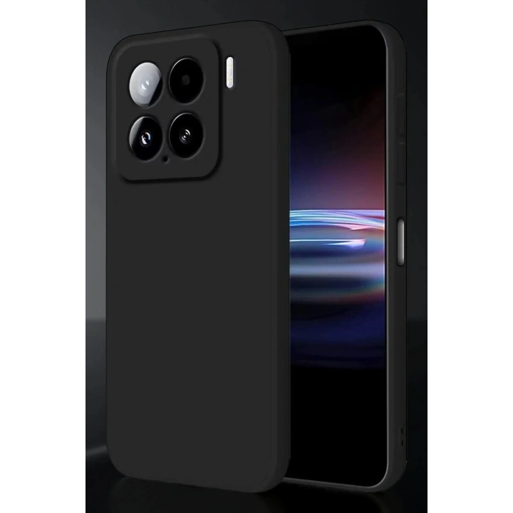 Mey İthalat®   Mi 15 Pro Kılıf Nano içi Kadife Silikon - Siyah