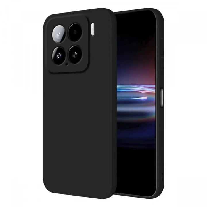 Mey İthalat®   Mi 15 Pro Kılıf Nano içi Kadife Silikon - Siyah