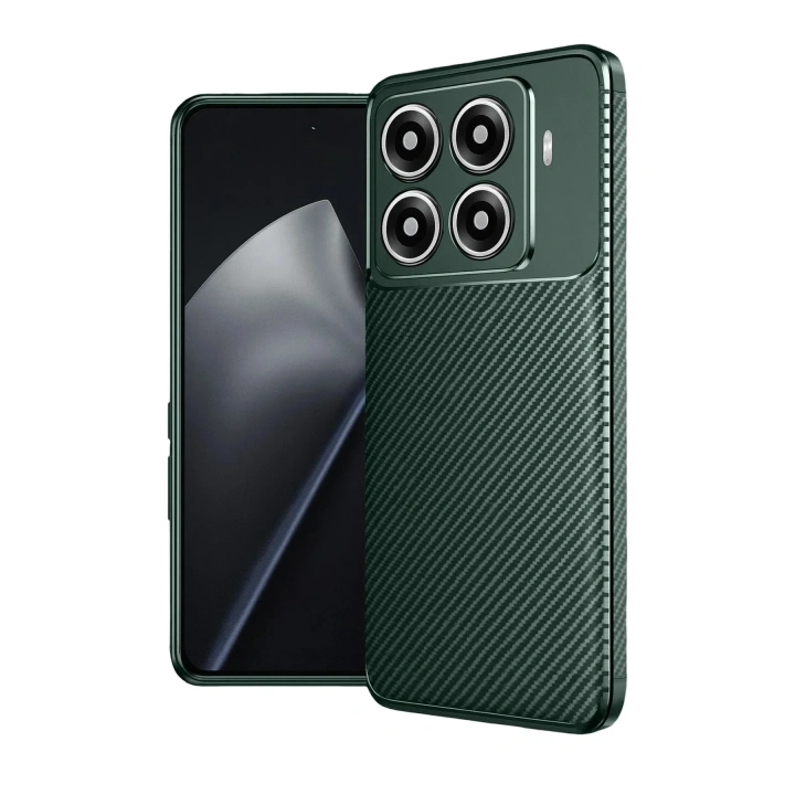 Mey İthalat®   Mi 15T Pro Auto Focus Karbon Kapak - Koyu Yeşil