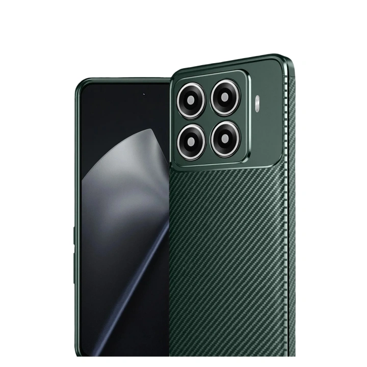 Mey İthalat®   Mi 15T Pro Auto Focus Karbon Kapak - Koyu Yeşil