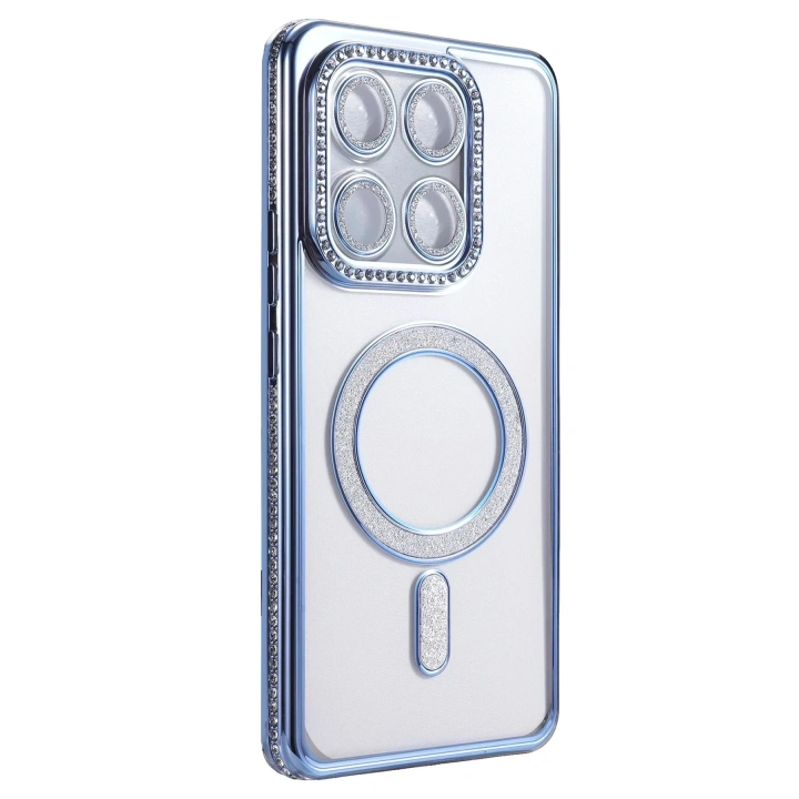 Mey İthalat®   Mi 15T Pro Joke Simli Magneticsafe Kılıf - Mavi