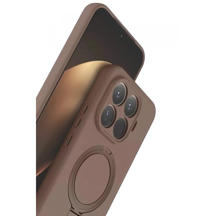 Mey İthalat®   Mi 15T Pro Regal Magsafe Standlı Kapak - Çöl Titanyum