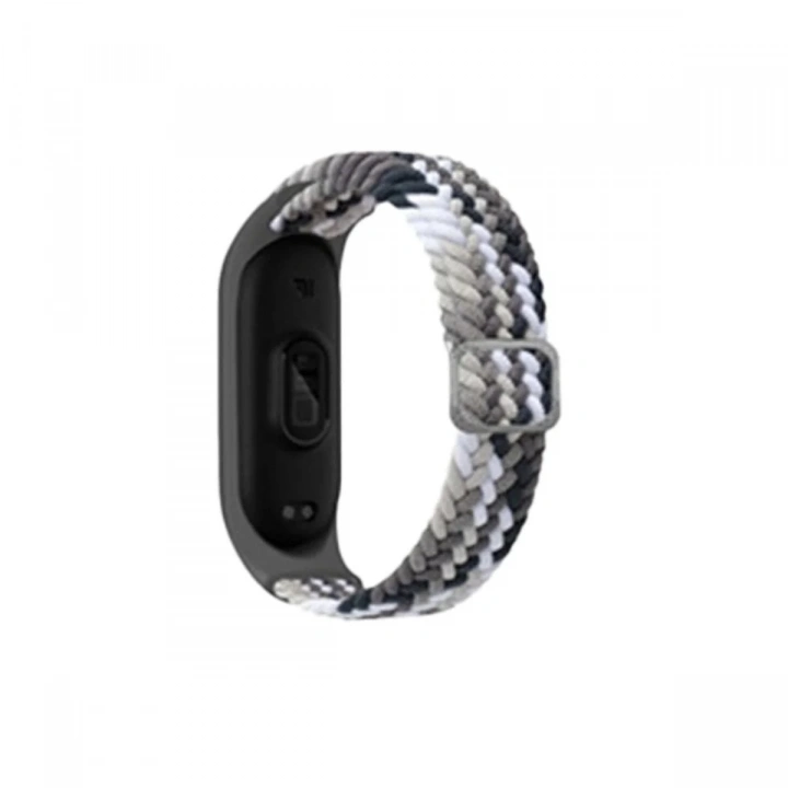 Mey İthalat®   Mi Band 4 Star Kordon - Gri-Siyah