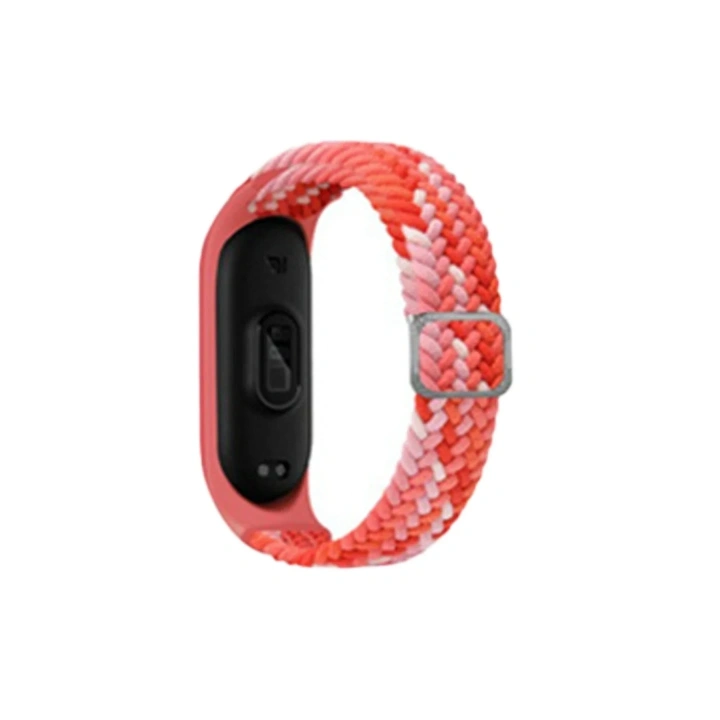 Mey İthalat®   Mi Band 6 Star Kordon - Pembe-Kırmızı