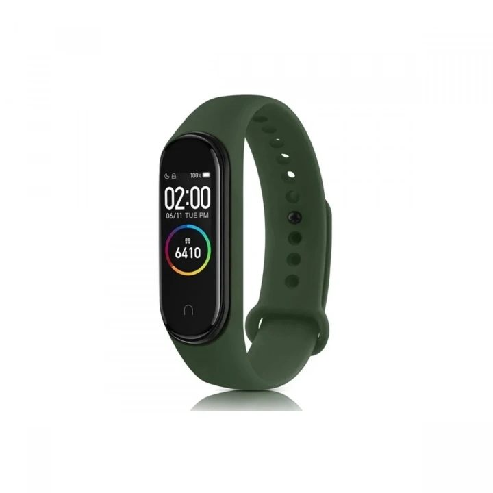 Mey İthalat®   Mi Band 7 Klasik Kordon - Haki Yeşil