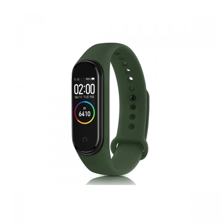 Mey İthalat®   Mi Band 7 Klasik Kordon - Haki Yeşil