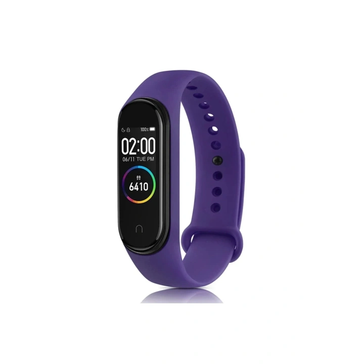 Mey İthalat®   Mi Band 7 Klasik Kordon - Mor
