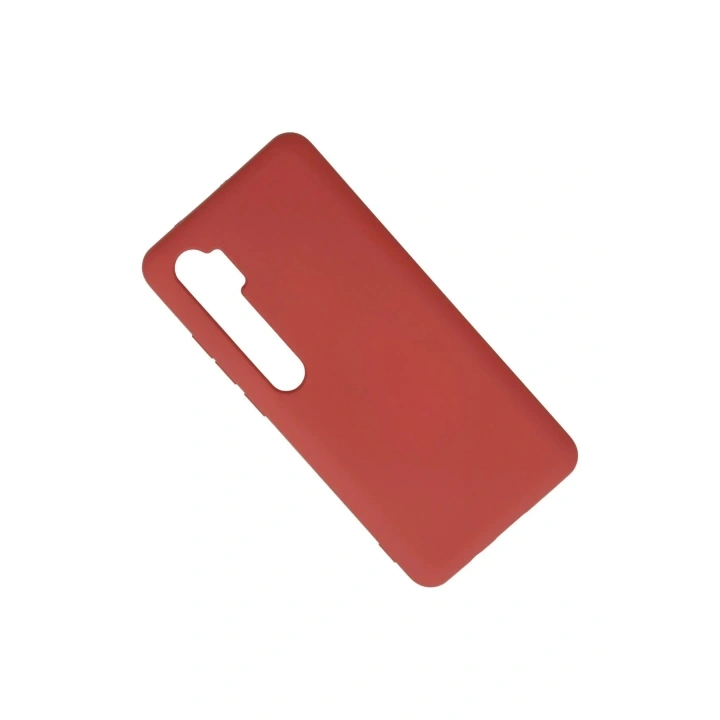 Mey İthalat®   Mi Note 10 Lite Kılıf Nano içi Kadife Silikon - Kiremit