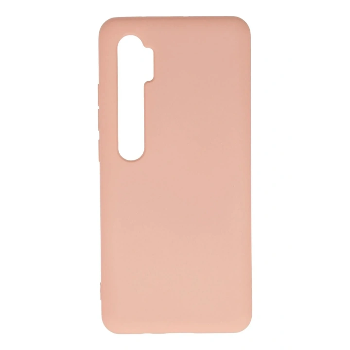 Mey İthalat®   Mi Note 10 Lite Kılıf Nano içi Kadife Silikon - Pudra