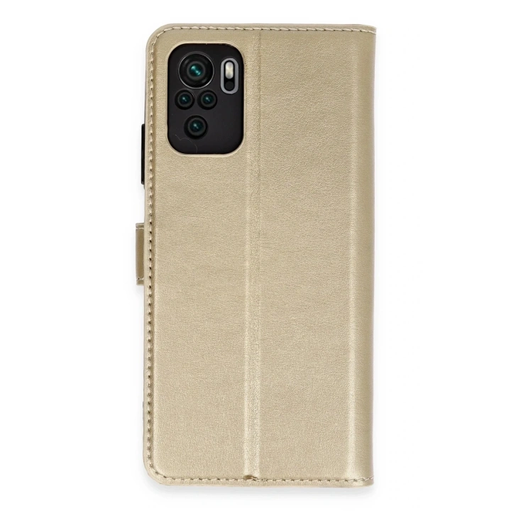 Mey İthalat®   Mi Note 10 Trend S Plus Kapaklı Kılıf - Gold