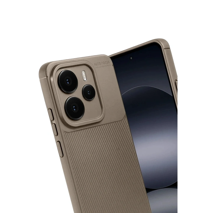 Mey İthalat®   Note 14 5G Auto Focus Karbon Kapak - Kahverengi