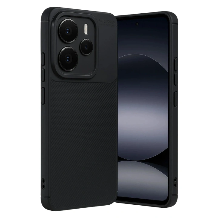 Mey İthalat®   Note 14 5G Auto Focus Karbon Kapak - Siyah