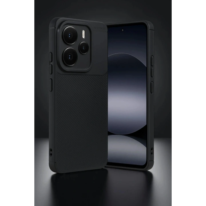 Mey İthalat®   Note 14 5G Auto Focus Karbon Kapak - Siyah