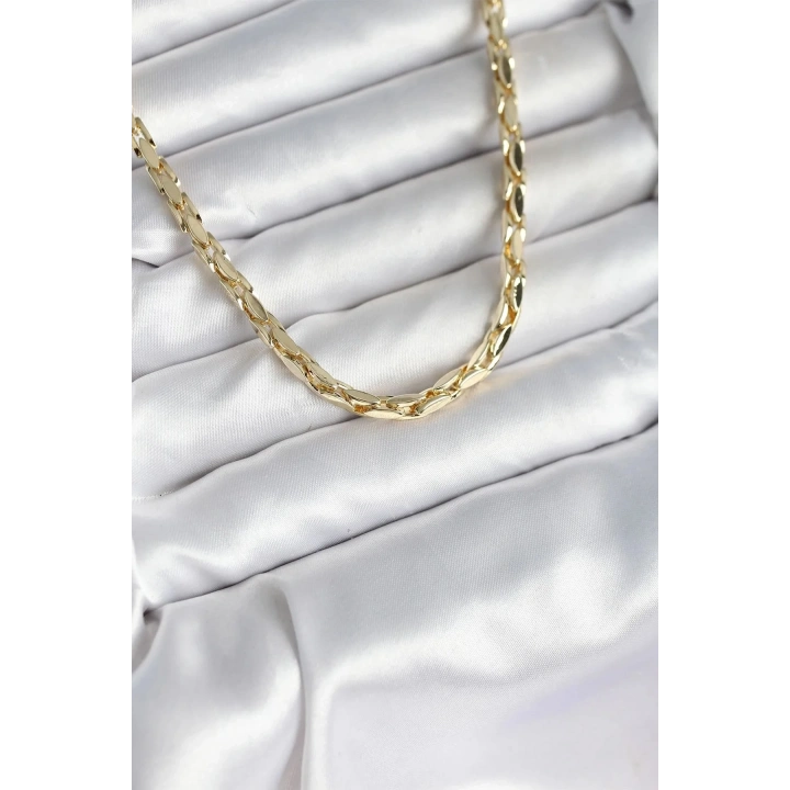 Mey İthalat® Pirinç Gold Renk 60 cm Zincir Kadın Kolye