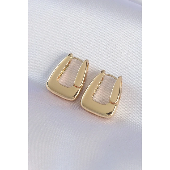 Mey İthalat® Pirinç Gold Renk Kalın Küpe