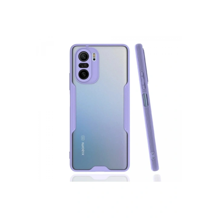 Mey İthalat®   Poco F3 Kılıf Platin Silikon - Lila