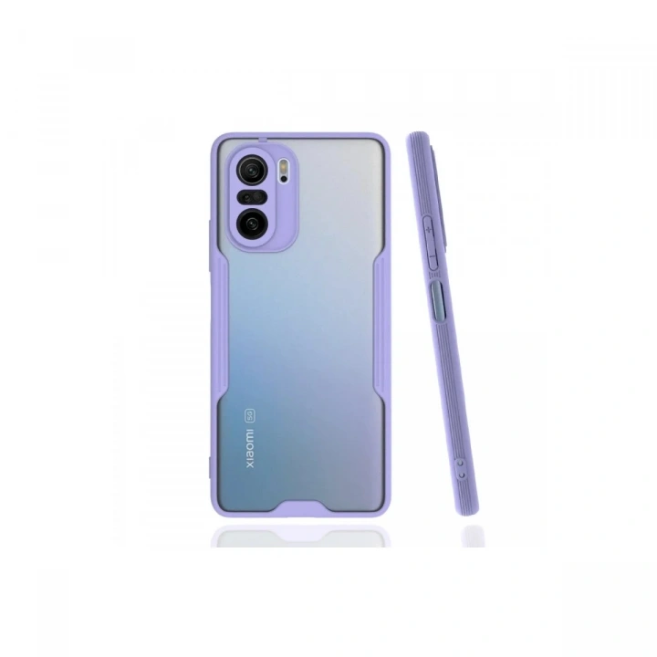Mey İthalat®   Poco F3 Kılıf Platin Silikon - Lila
