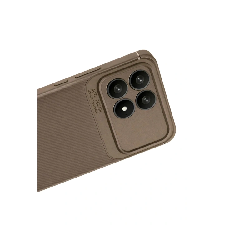 Mey İthalat®   Poco F8 Pro Auto Focus Karbon Kapak - Kahverengi