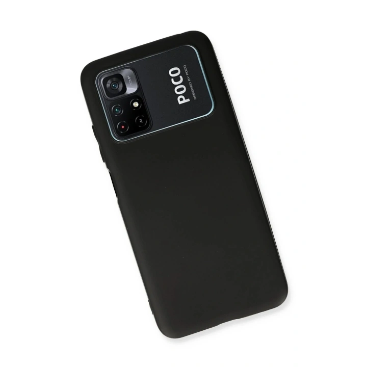 Mey İthalat®   Poco M4 Pro 4G Kılıf First Silikon - Siyah