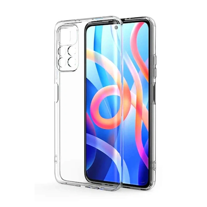Mey İthalat®   Poco M4 Pro 4G Kılıf Lüx Şeffaf Silikon