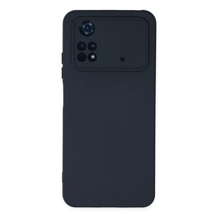 Mey İthalat®   Poco M4 Pro 4G Kılıf Nano içi Kadife Silikon - Lacivert