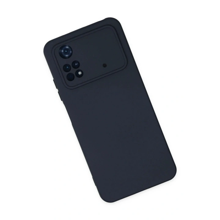 Mey İthalat®   Poco M4 Pro 4G Kılıf Nano içi Kadife Silikon - Lacivert