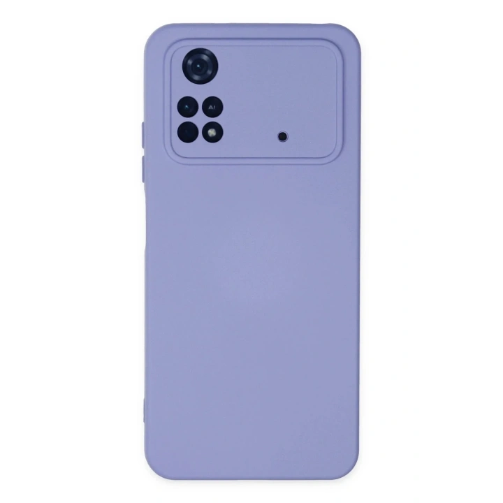 Mey İthalat®   Poco M4 Pro 4G Kılıf Nano içi Kadife Silikon - Lila