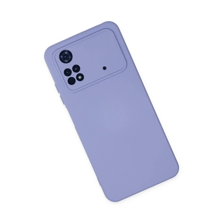 Mey İthalat®   Poco M4 Pro 4G Kılıf Nano içi Kadife Silikon - Lila