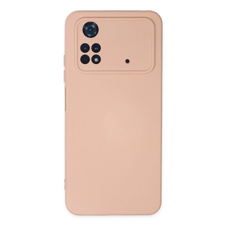 Mey İthalat®   Poco M4 Pro 4G Kılıf Nano içi Kadife Silikon - Pudra
