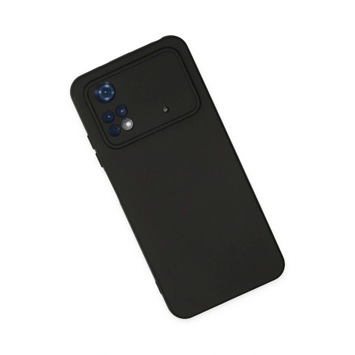 Mey İthalat®   Poco M4 Pro 4G Kılıf Nano içi Kadife Silikon - Siyah