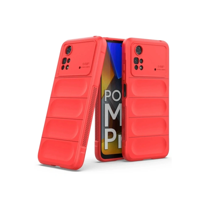 Mey İthalat®   Poco M4 Pro 4G Kılıf Optimum Silikon - Kırmızı