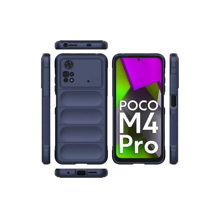 Mey İthalat®   Poco M4 Pro 4G Kılıf Optimum Silikon - Lacivert