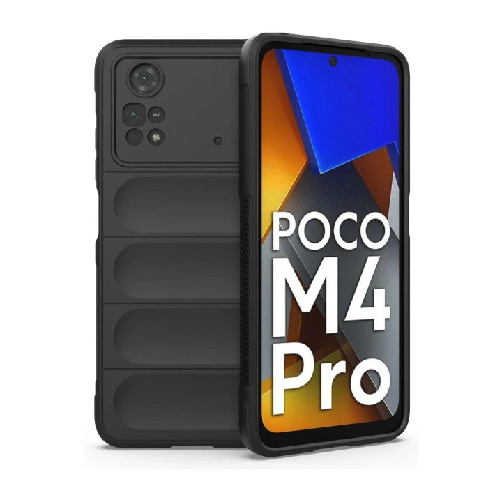 Mey İthalat®   Poco M4 Pro 4G Kılıf Optimum Silikon - Siyah
