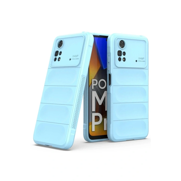 Mey İthalat®   Poco M4 Pro 4G Kılıf Optimum Silikon - Sky Blue