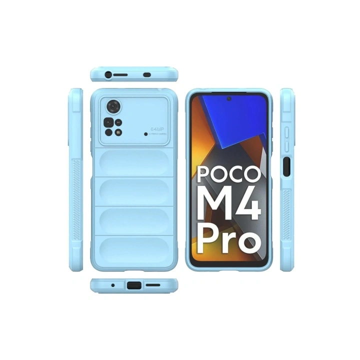 Mey İthalat®   Poco M4 Pro 4G Kılıf Optimum Silikon - Sky Blue