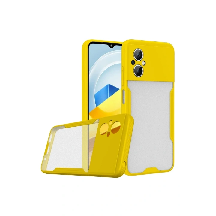 Mey İthalat®   Poco M5 Kılıf Platin Silikon - Sarı