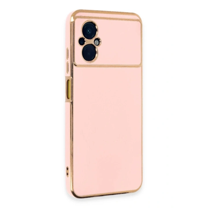 Mey İthalat®   Poco M5 Kılıf Volet Silikon - Pembe