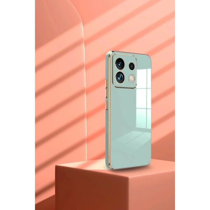 Mey İthalat®   Poco M6 Pro 4G Kılıf Volet Silikon - Açık Yeşil