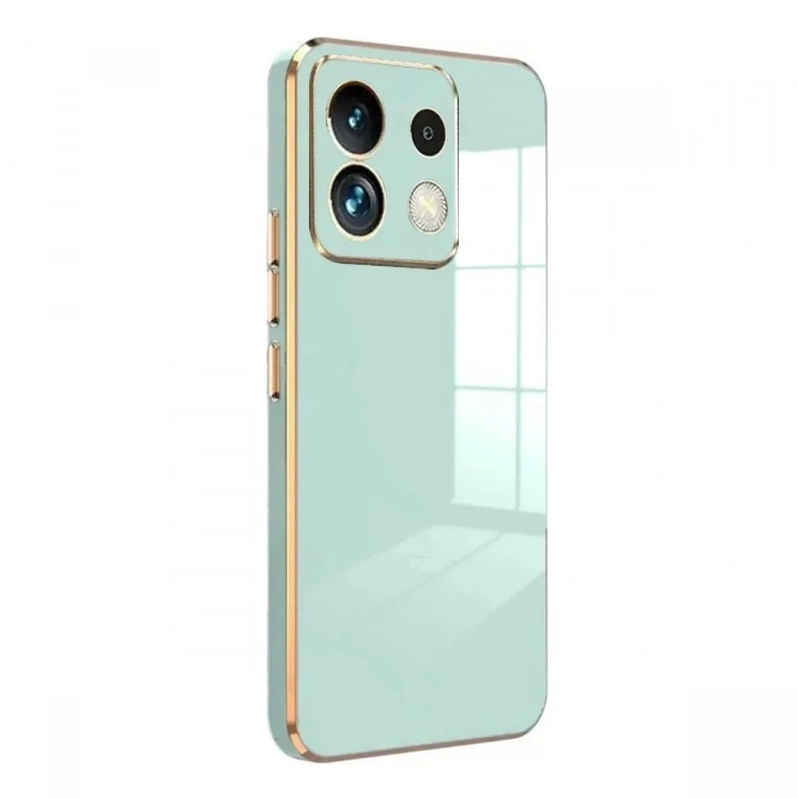 Mey İthalat®   Poco M6 Pro 4G Kılıf Volet Silikon - Açık Yeşil