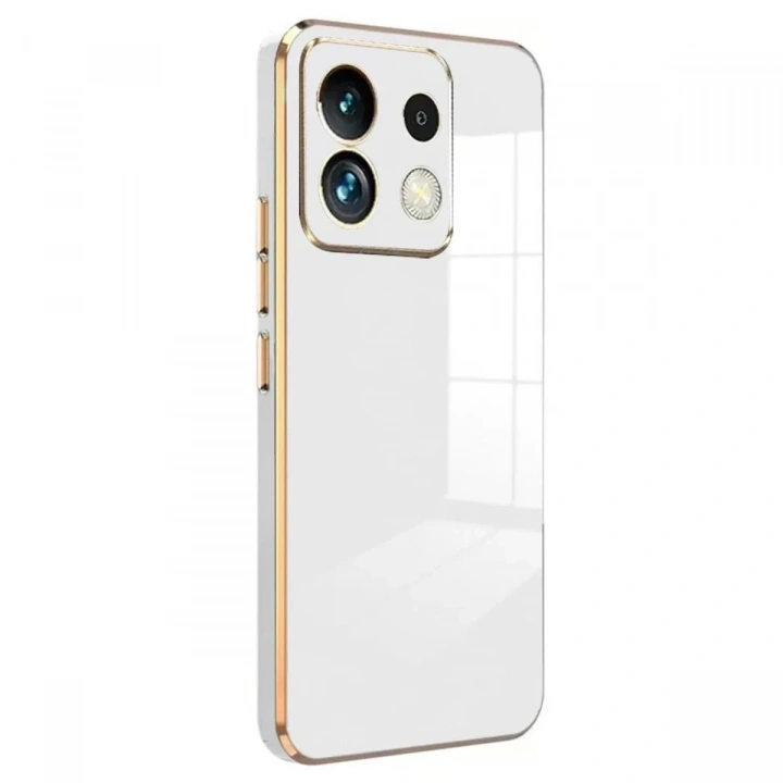 Mey İthalat®   Poco M6 Pro 4G Kılıf Volet Silikon - Beyaz