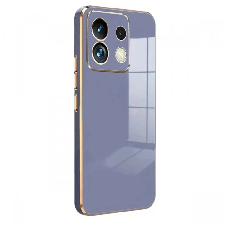 Mey İthalat®   Poco M6 Pro 4G Kılıf Volet Silikon - Mavi