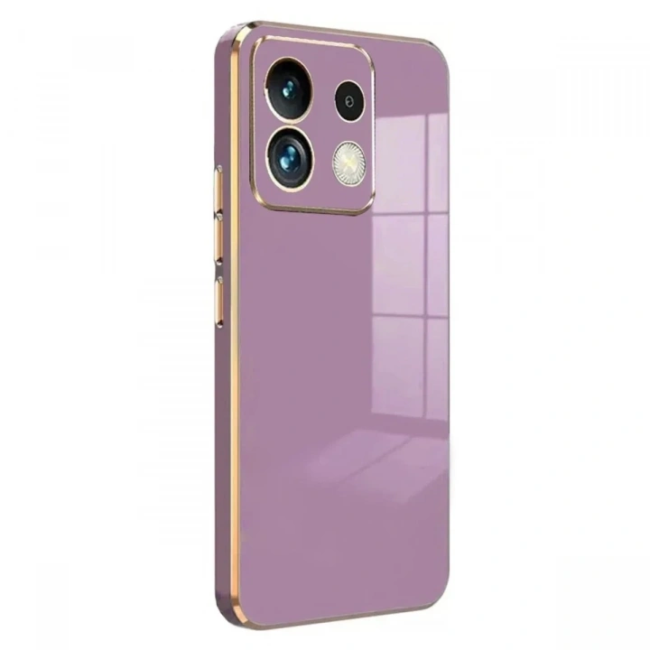 Mey İthalat®   Poco M6 Pro 4G Kılıf Volet Silikon - Mor