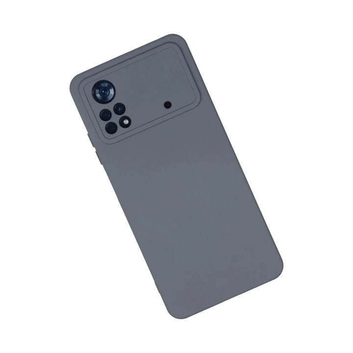 Mey İthalat®   Poco X4 Pro 5G Kılıf Nano içi Kadife Silikon - Gri