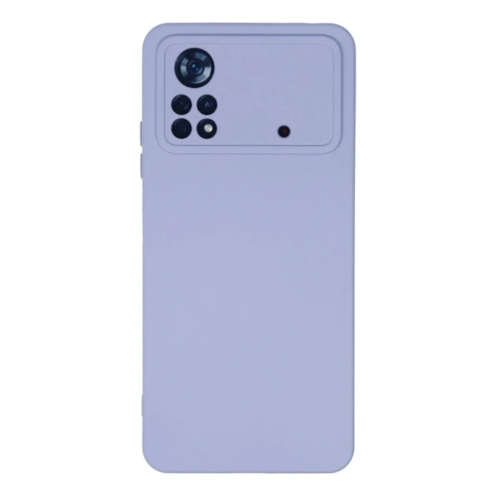 Mey İthalat®   Poco X4 Pro 5G Kılıf Nano içi Kadife Silikon - Lila
