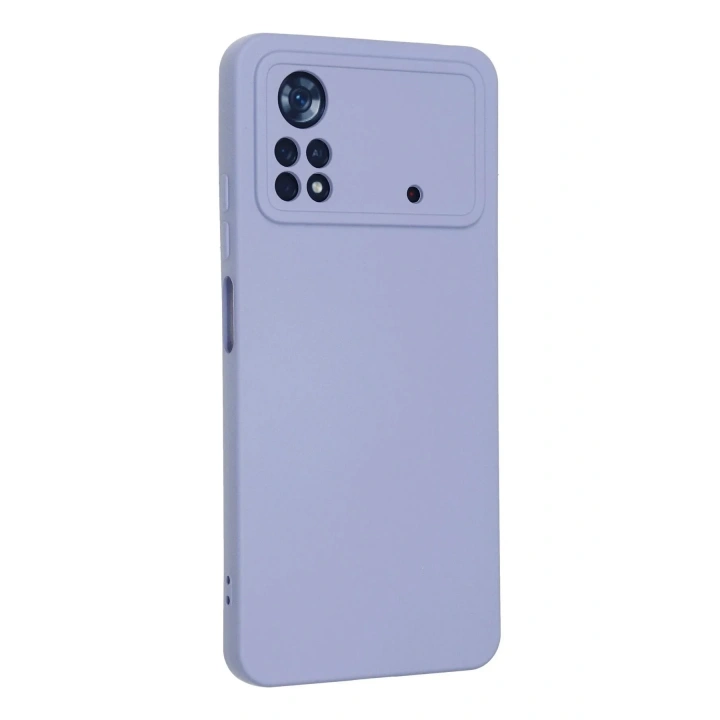 Mey İthalat®   Poco X4 Pro 5G Kılıf Nano içi Kadife Silikon - Lila