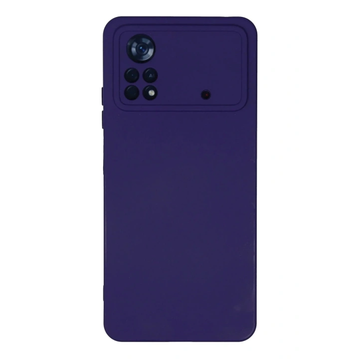 Mey İthalat®   Poco X4 Pro 5G Kılıf Nano içi Kadife Silikon - Mor